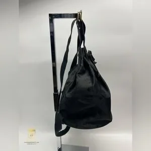Black MCM Monogram Drawstring Pouch Shoulder Bag Medium Dessau Drawstring Bag in Maxi Monogram Leather Black  main image 3
